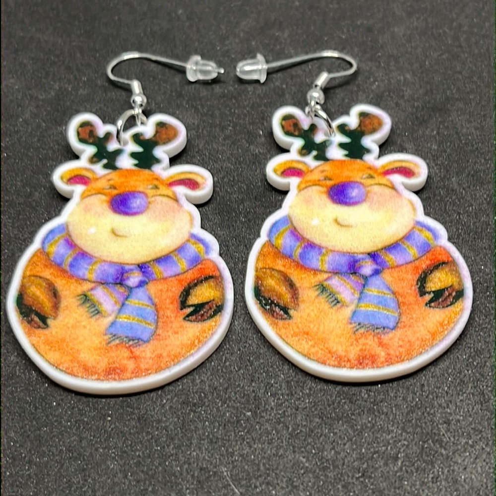 Earrings Christmas reindeer